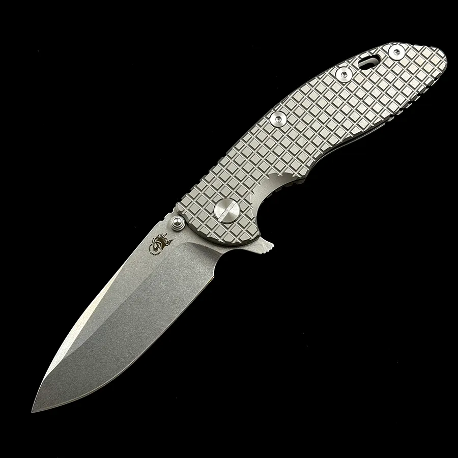 Hinderer XM18 Titanium Handle Ceramic Bearing Mark 20CV Folding Knife Fisher Outdoor Camping Hunting Pocket EDC Tool Knife