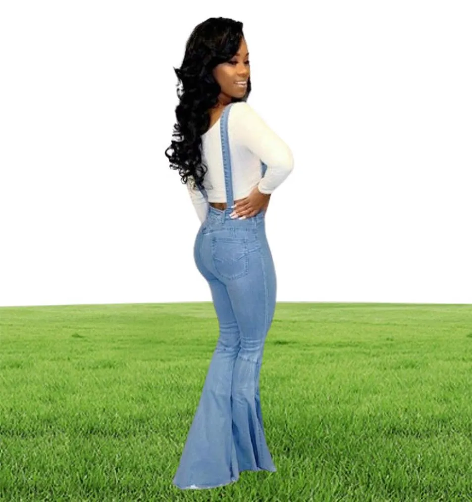 Spaghetti strap denim jumpsuit sale