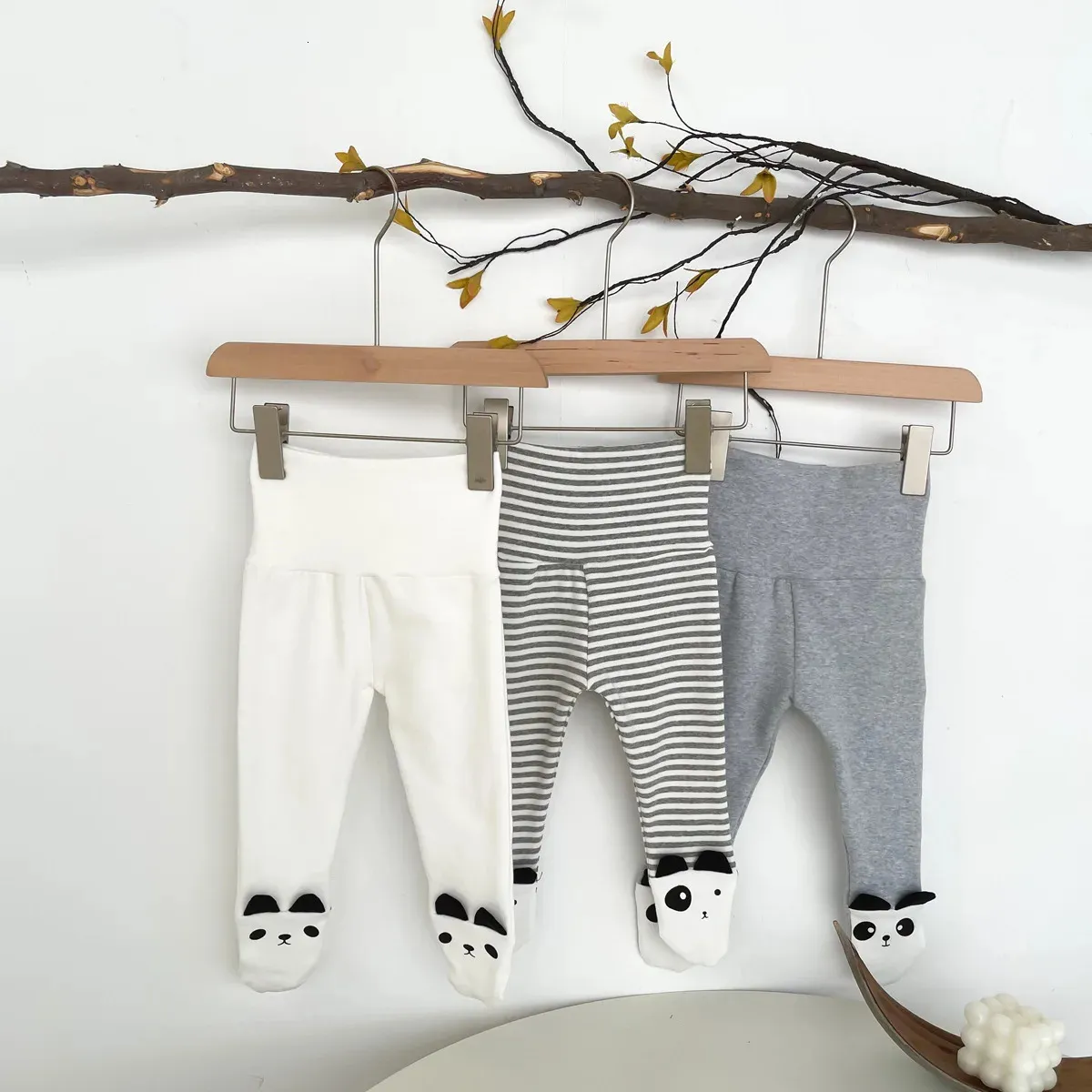 Koreanische Frühling Herbst geboren Jungen Höschen Baumwolle Hohe Taille Cartoon Dünne Vielseitige Infant Jungen Leggings Baby Jungen Hosen 240106