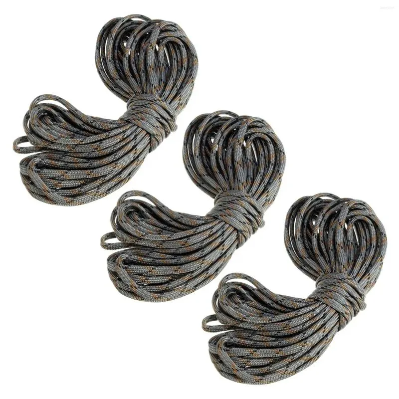 Bracelets à breloques 3X 7 corde Paracord résistant au parachute Camping survie couleur: gris camouflage longueur: 15M