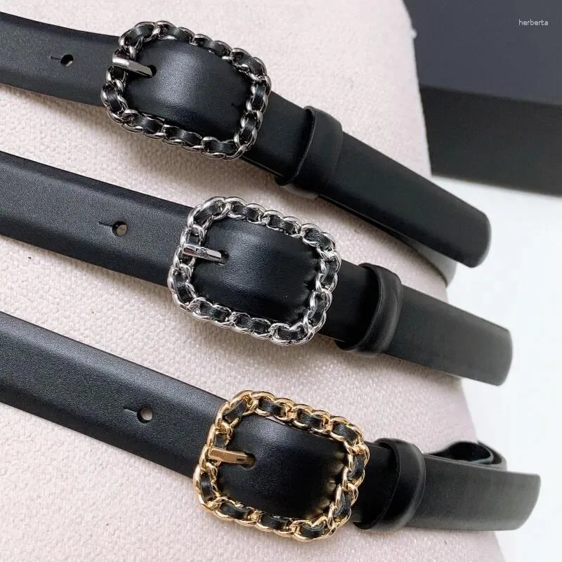 Belts Women's Pin Buckle Type Leather Belt Fine Version 2.0 Hand-woven Exquisite Girls' Sash With Waistband