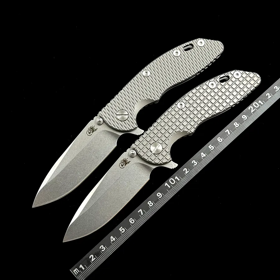 Hinderer XM18 Titanhandtag Keramiskt lager Mark 20CV Folding Knife Fisher Outdoor Camping Hunt Pocket EDC Tool Knife Bästa kvalitet