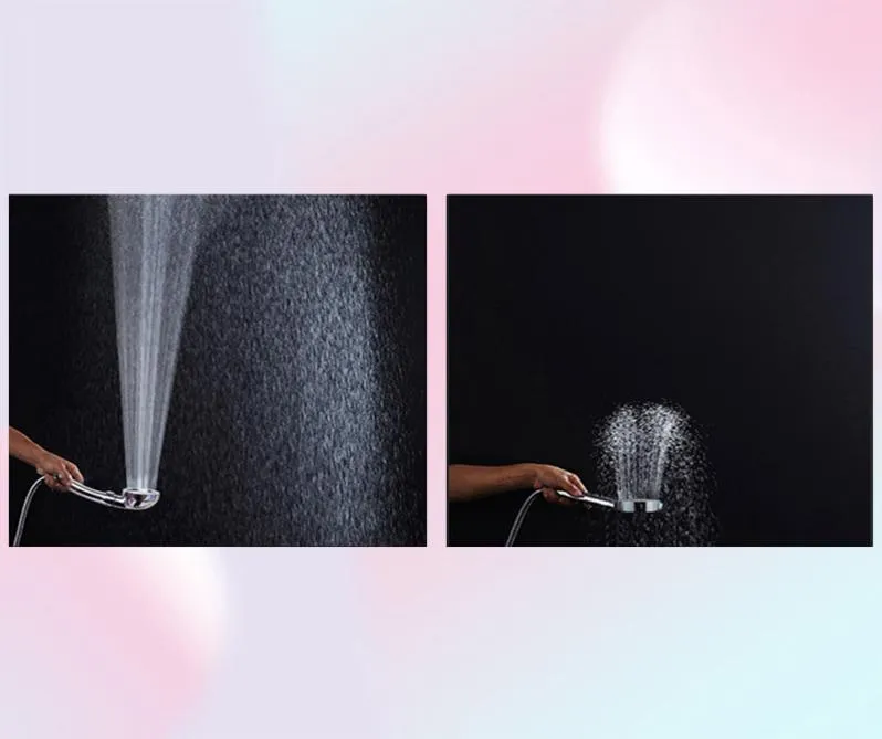 3 Fonksiyon ayarlanabilir jetleme duş başlığı banyo yüksek basınçlı su tasarrufu elden taşınan anyon filtrelenmiş yağış spa duş başlıkları sh6469940