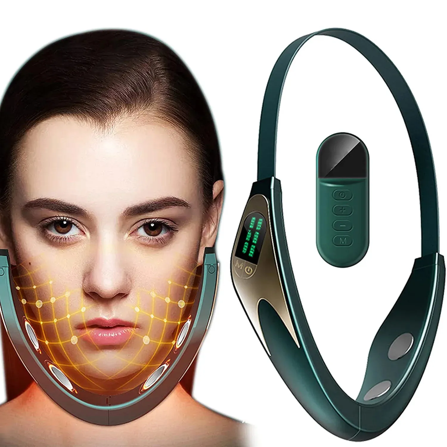 Электрический VFace Shaping Massager Лифтинг шеи против морщин Красный BlueRay Инструмент для красоты двойного подбородка с дистанционным управлением 240106