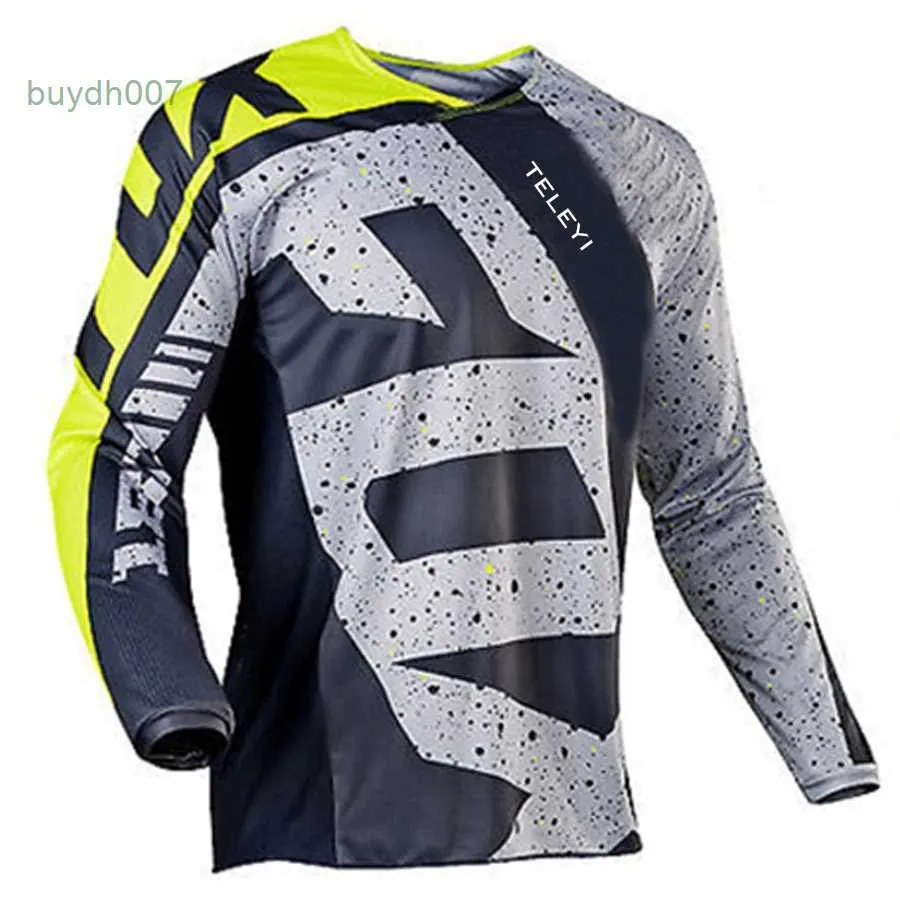 3g73 2024 Moda Camiseta Mountain Bike Suit Foxx Mens Camisetas Mens Manga Longa Motocross Ciclismo Teleyi Downhill Mountain Mtb Camisas Offroad Dh Motocicleta Motocros