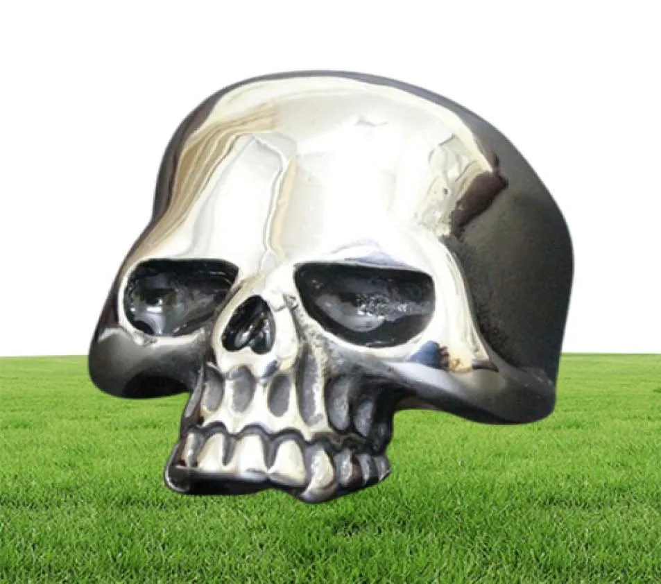 Ny populär cool skalle ring 316l rostfritt stål man pojke mode personlig design spöke skalle 9473092