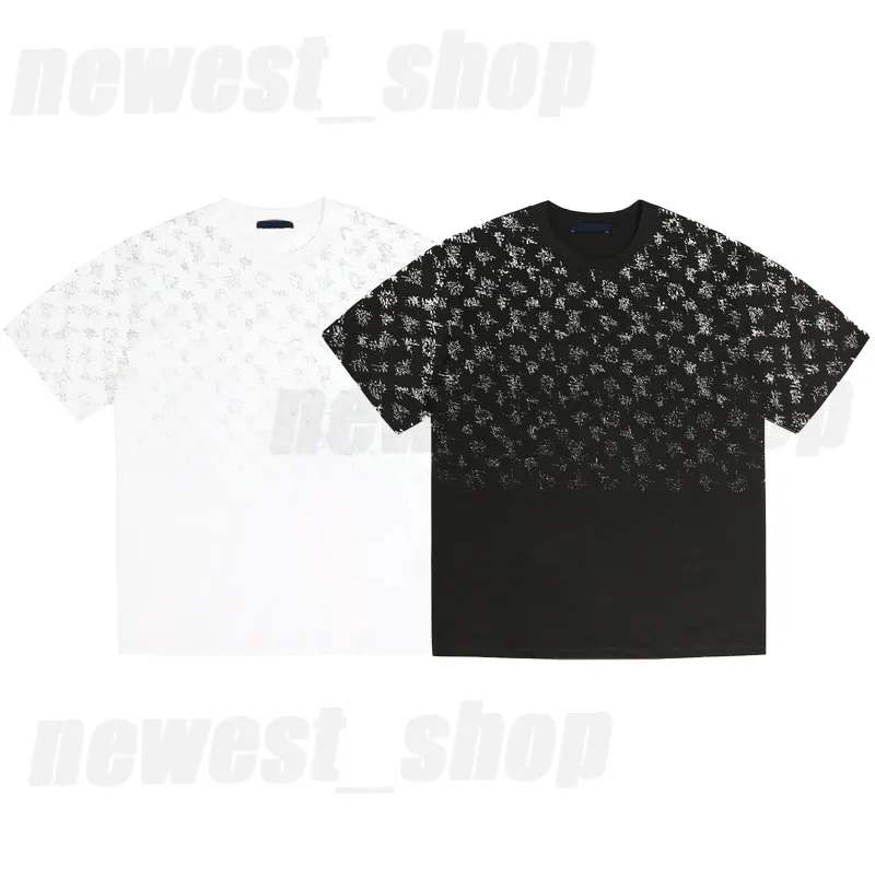 designer Mens t-shirts summer T shirt luxury letter paris geometry all print color black white tshirts simple clothing Casual oversize tee top usa size