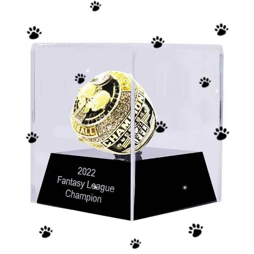 Band Rings Fantasy Football Ring med Stand Full Size 8-14 Drop 259n