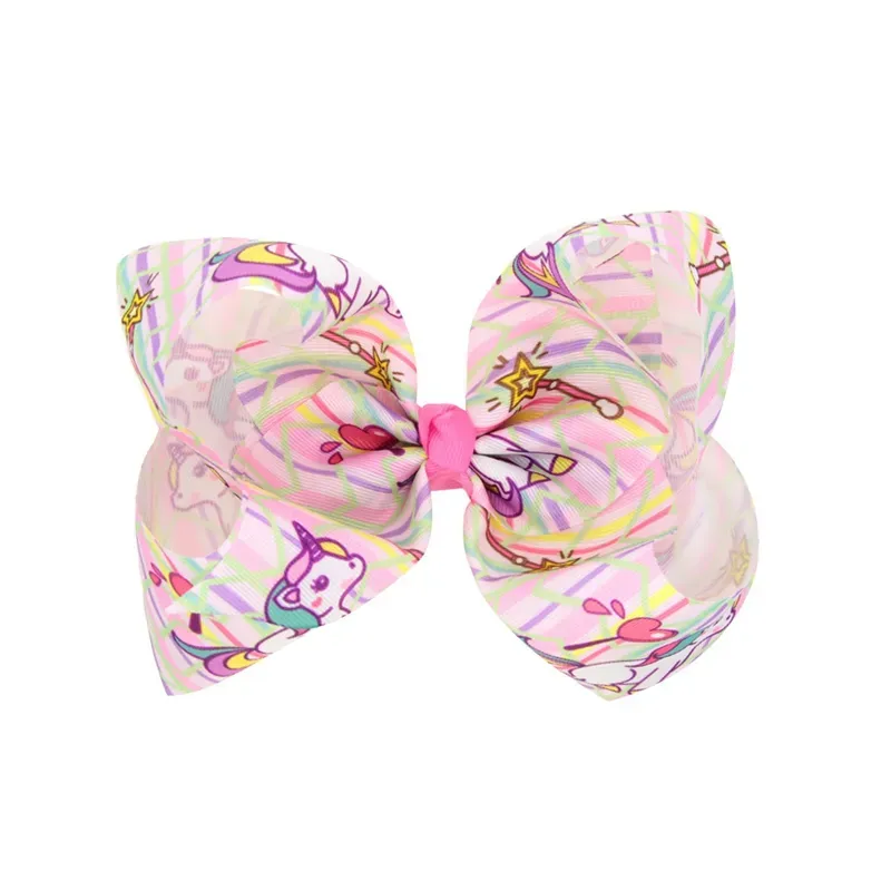 JoJo Siwa Big Hair Bows Clip for Girls Print Ribbon Bowknot Love Heart Valentine's Day Hairgrips Fashion Hair Accessories HC120