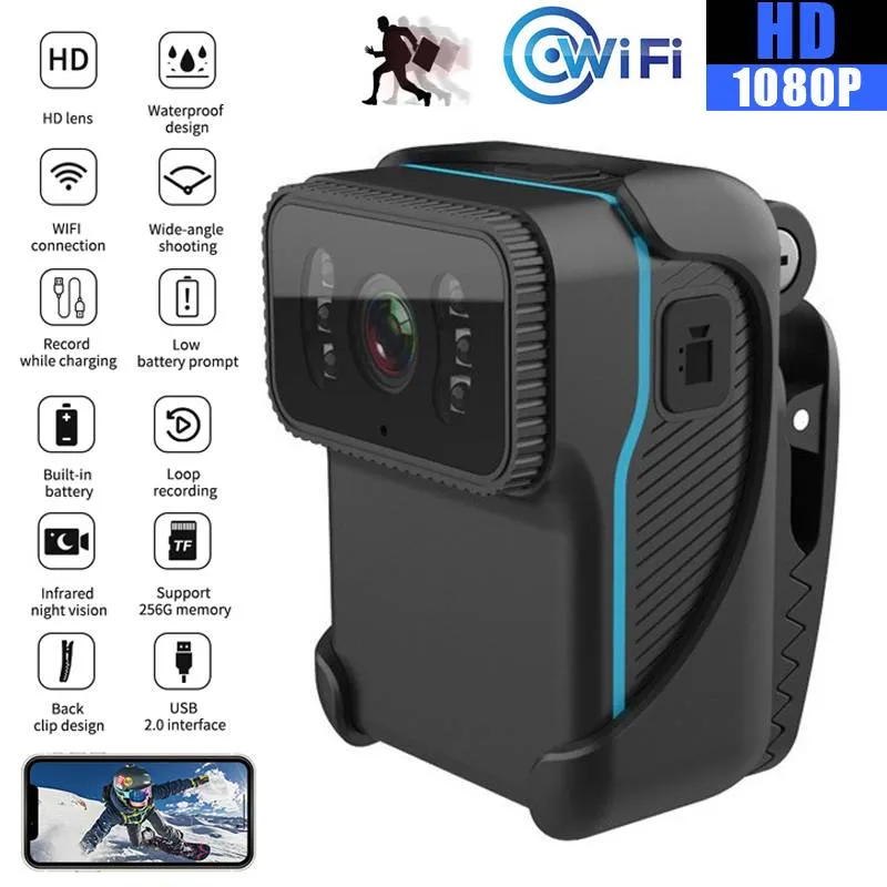 Mini Caméra de Surveillance - TECH DISCOUNT - Vision Nocturne - 1080P - Batterie Intégrée - Compacte - Appareil Photo