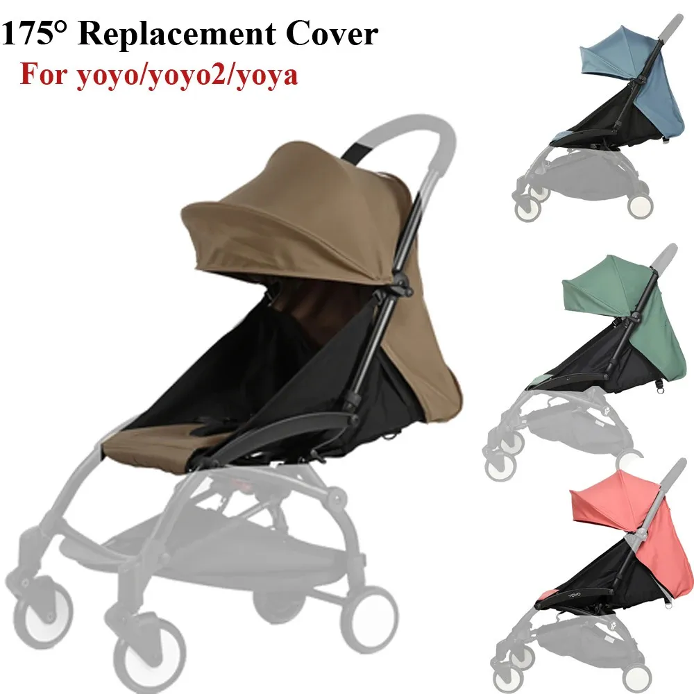 175° 3pcsSet Stroller Accessories Hood Mattress Seat Cushion For YOYOYOYO2YOYA Babytime 1 Quality Canopy Cover Mattresses 240106