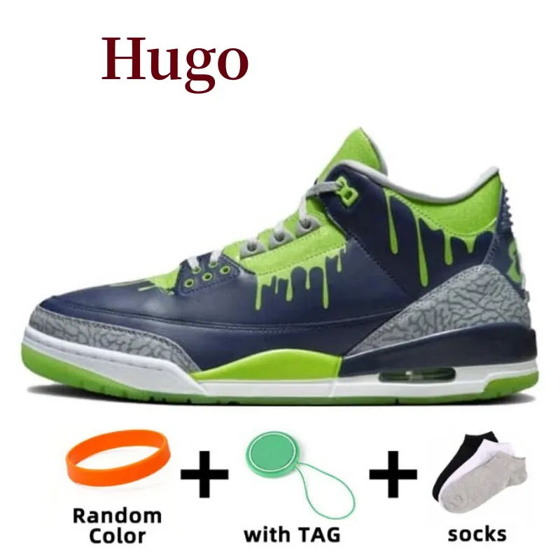 Designer Rio Palomino 3s Basketball Sneakers Sunset White Cement Reimagined Fire Red Luck Pine Green Black Cat Fear Unc Rust Pink Men and