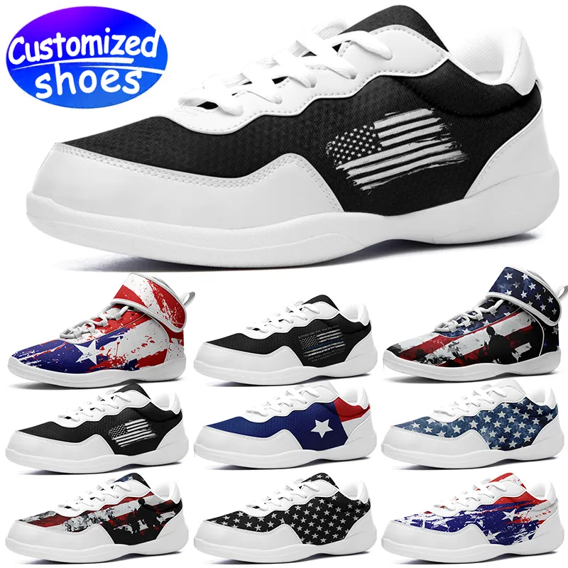 Customized shoes cheerkeading shoes dance theatrical star lovers diy shoes Retro casual shoes men women shoes outdoor sneaker black blue big size eur 34-47