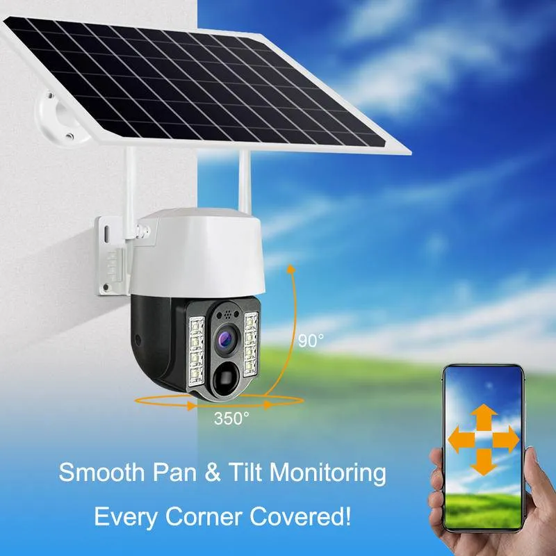V380PRO Outdoor Wi -Fi / 4G SIM CARD MINI Solar Panelu Bezpieczeństwo Kamera Panelu CCTV Ochrona bezpieczeństwa bezprzewodowa