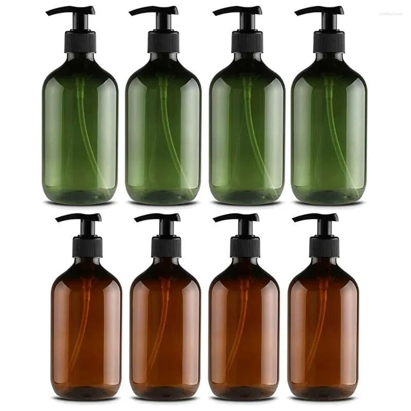 Distributeur de savon liquide, bouteille Portable de 500ml, pompe à main en plastique réutilisable, Gel douche, shampoing, Lotion, fourniture de salle de bains, 4 pièces