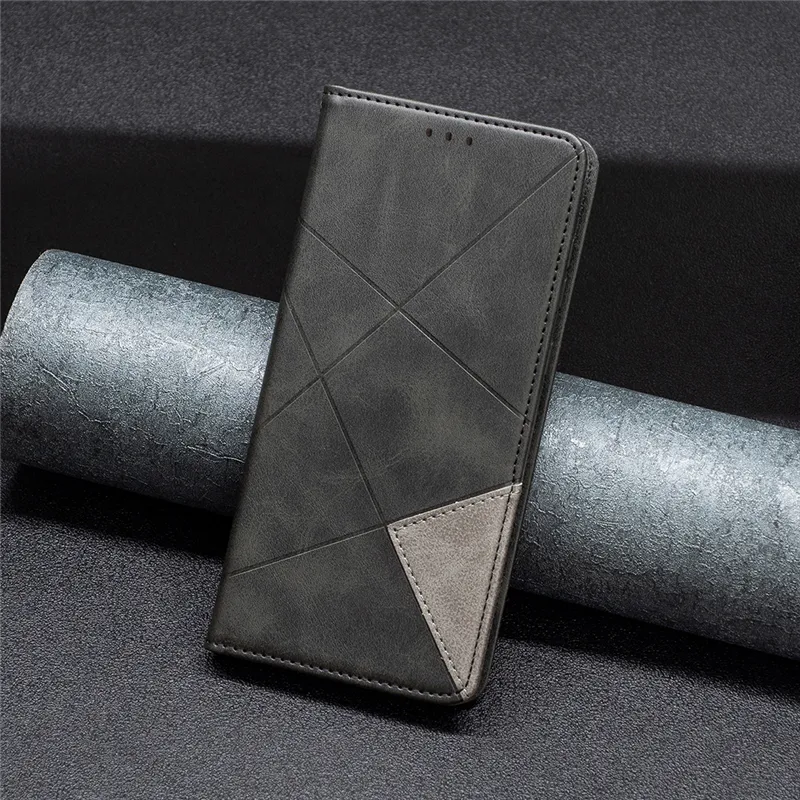 Flip Geometric Print Leather Phone Case for Samsung Galaxy S24 S23 Ultra S23FE A14 5G A33 A53 A34 A54 A15 A05 A05S A24 A25 Nothing Phone1 Google Pixel 8 8Pro 7 7A 7Pro 8A