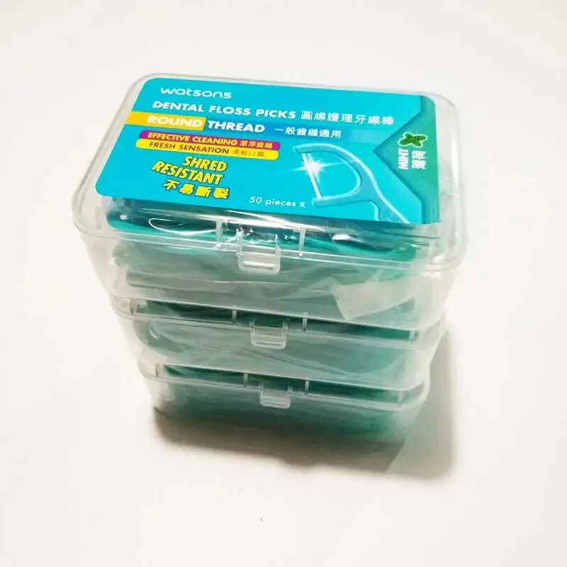 Watsons 150 stks 3 doos Hoge Kwaliteit Mint Smaak Tandzijde Pick Flosser GOEDE 240106