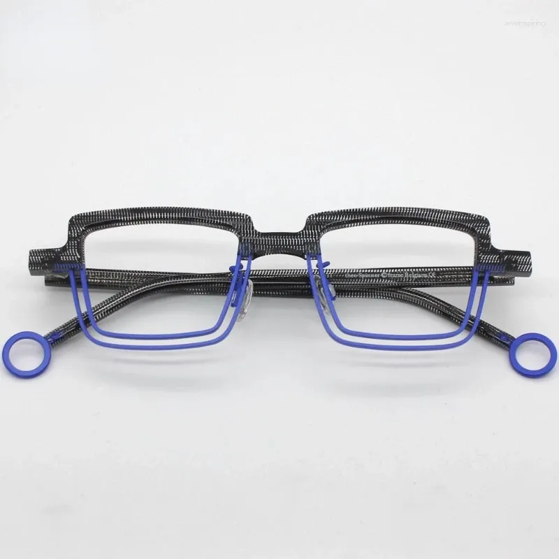 Sunglasses Frames Square Acetate Eyeglass Frame With Double-sided Color Matching Retro Handmade For Men Women Myopia