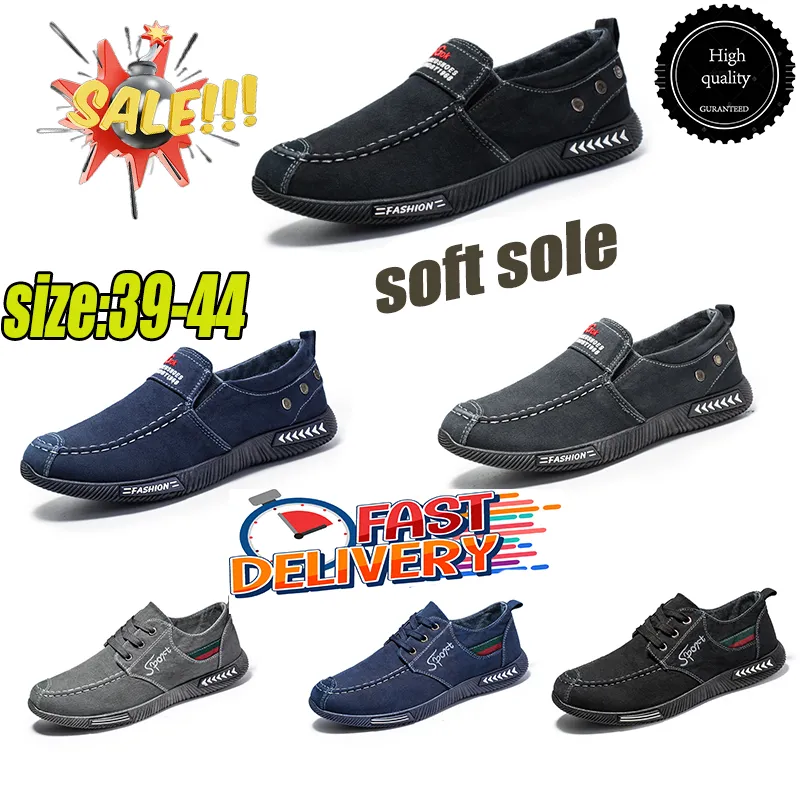 Vendita calda Uomo Scarpe Casual Traspiranti Hombre Jeans Tela Moda Appartamenti Fannullone Espadrillas Uomo Suola Morbida Scarpe Da Ginnastica eur39-44