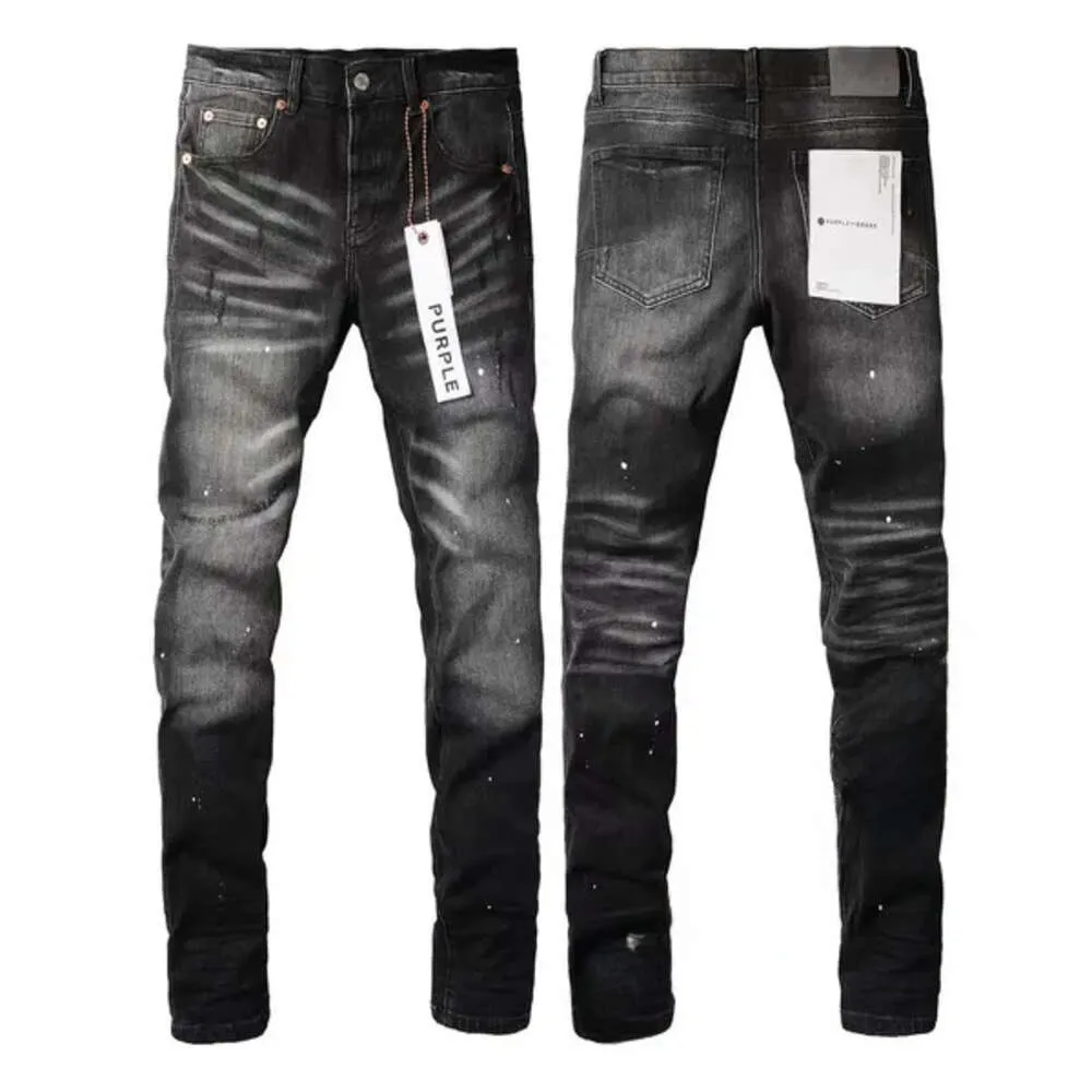 2024Designer Uomo Jeans viola per pantaloni denim da uomo Moda donna Tendenze del marchio viola Distressed Nero Strappato Biker Slim Fit Pantaloni sportivi da motoDL65