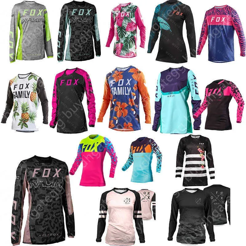 2024 T-shirt górski garnitur Foxx T-shirty Męskie T-shirty Cross Country Mountain Woman Downhill Mountain Mtb Shirt Cross Country Ladies Bluza 5GJF