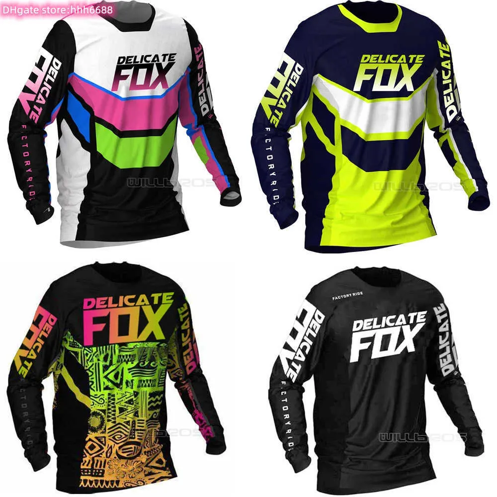 SJU9 2024 T-shirt rowerowy garnitur Mountain Bike Foxx Męskie T-shirty 180 PRIZM MX MOTOCROS SCOTER DH BMX Motorcycle Dirt Mountain Offroad Racing