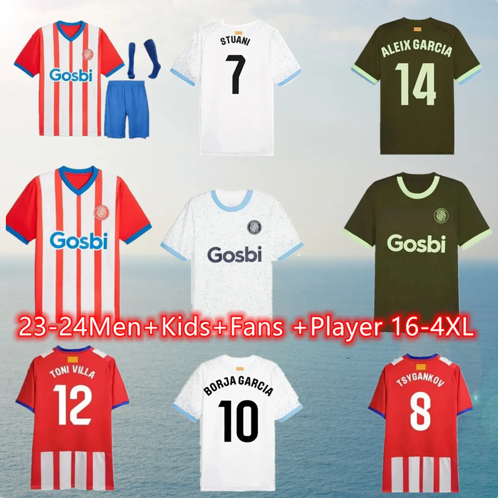 2023 2024 Girona fc camisas de futebol STUANI 23 24 25 casa fora CASTELLANOS VALERY TONI BORJA GARCIA VILLA ALEIX GARCIA camisas de futebol TSYGANKOV Camiseta de Futbol XXL