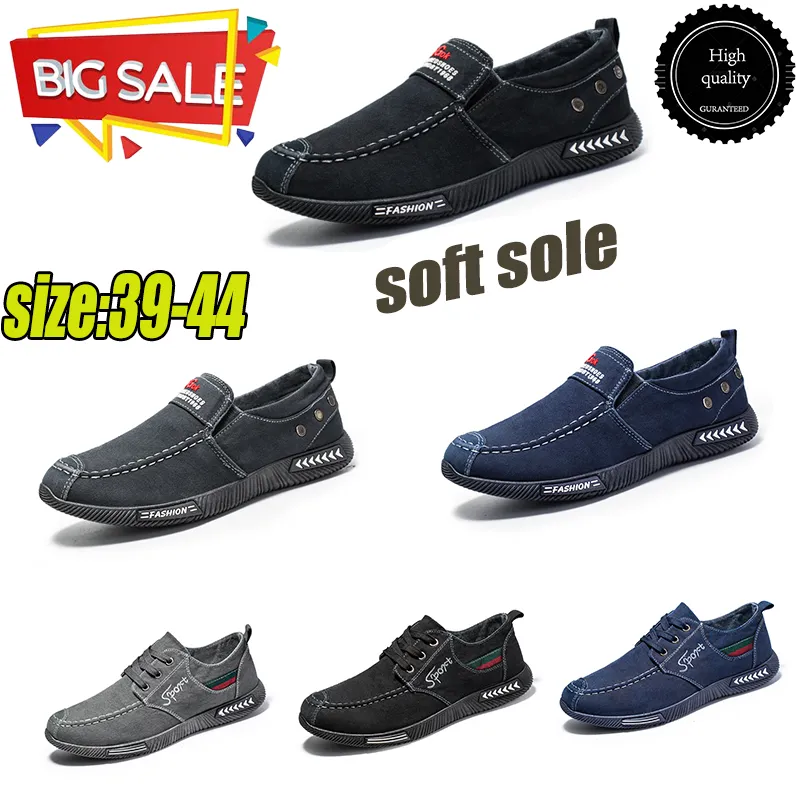 Chaussures de randonnée en toile de qualité, chaussures de mode antidérapantes à semelle souple pour hommes, Denim de luxe à fond plat, chaussures décontractées de jogging en plein air, de marche eur39-44