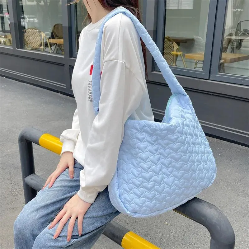 Borse da sera Borsa a tracolla da donna in tela Borsa da libro a tracolla Grande nylon coreano Studenti di moda Messenger per ragazze della scuola 2024 Borse grandi