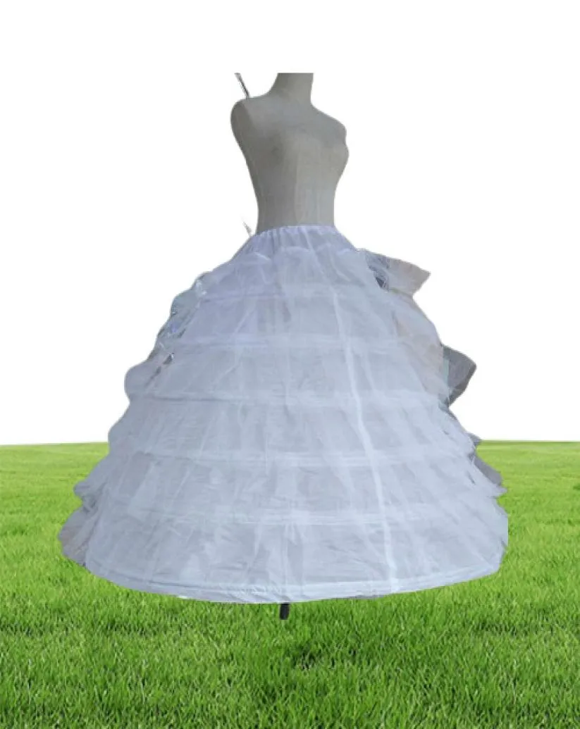 6 Hoops stal z puszystą tiulową halką Crinoline Underskirt Slips do sukni ślubnej Quinceanera Ball Suniej Jupon Tarlatan1963392