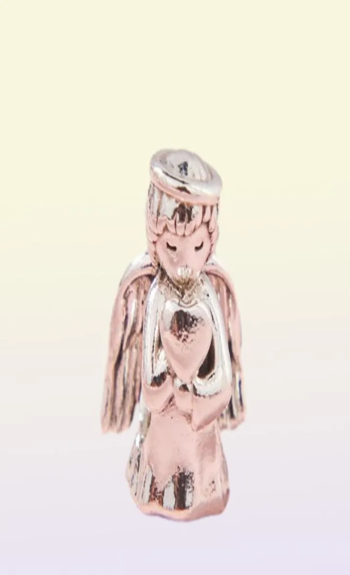 Nowy Angel of Love Charm 925 srebrne kalipki emaliowskie srebrne koraliki styl uroki bransoletki naszyjnik
