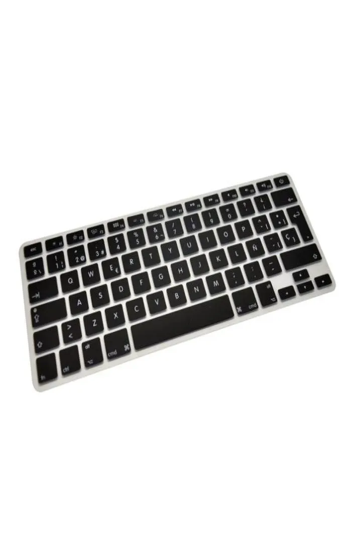 OEM nouveau noir SP disposition clavier couverture en silicone pour Macbook Pro 13quot Macbook Air 13039039 espagnol SP clavier cover3292178