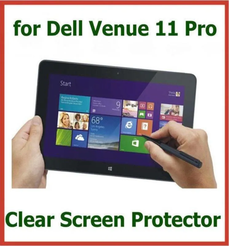 200pcs Ultra Clear Screen Protector for Dell Venue 11 Pro Tablet PC 108 inch Protective Film DHL9125997