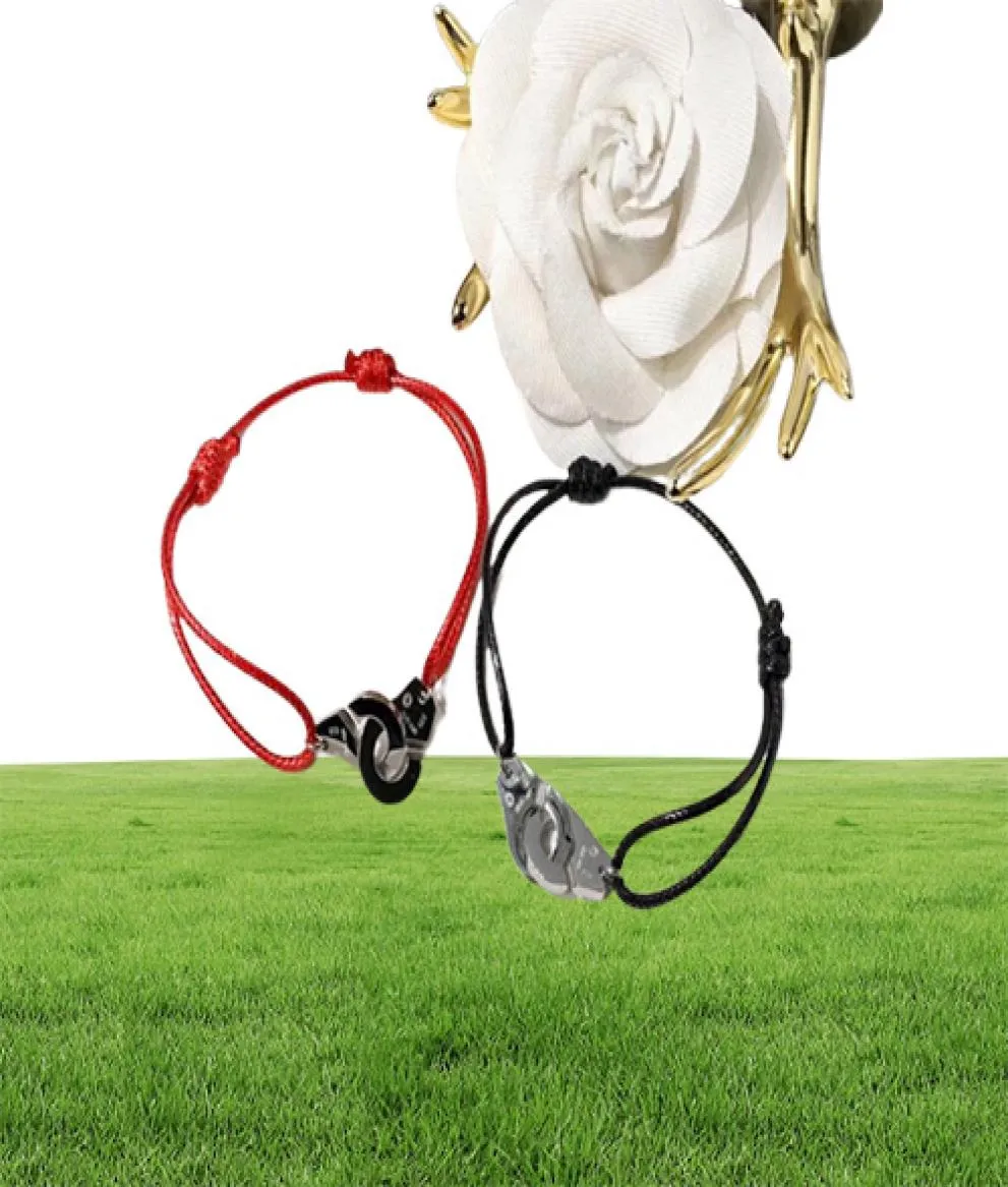 Dames- en herenmaat armband Handgemaakte touw Titanium roestvrijstalen manakel voor Dinhvan wens betekenis jewe4160800