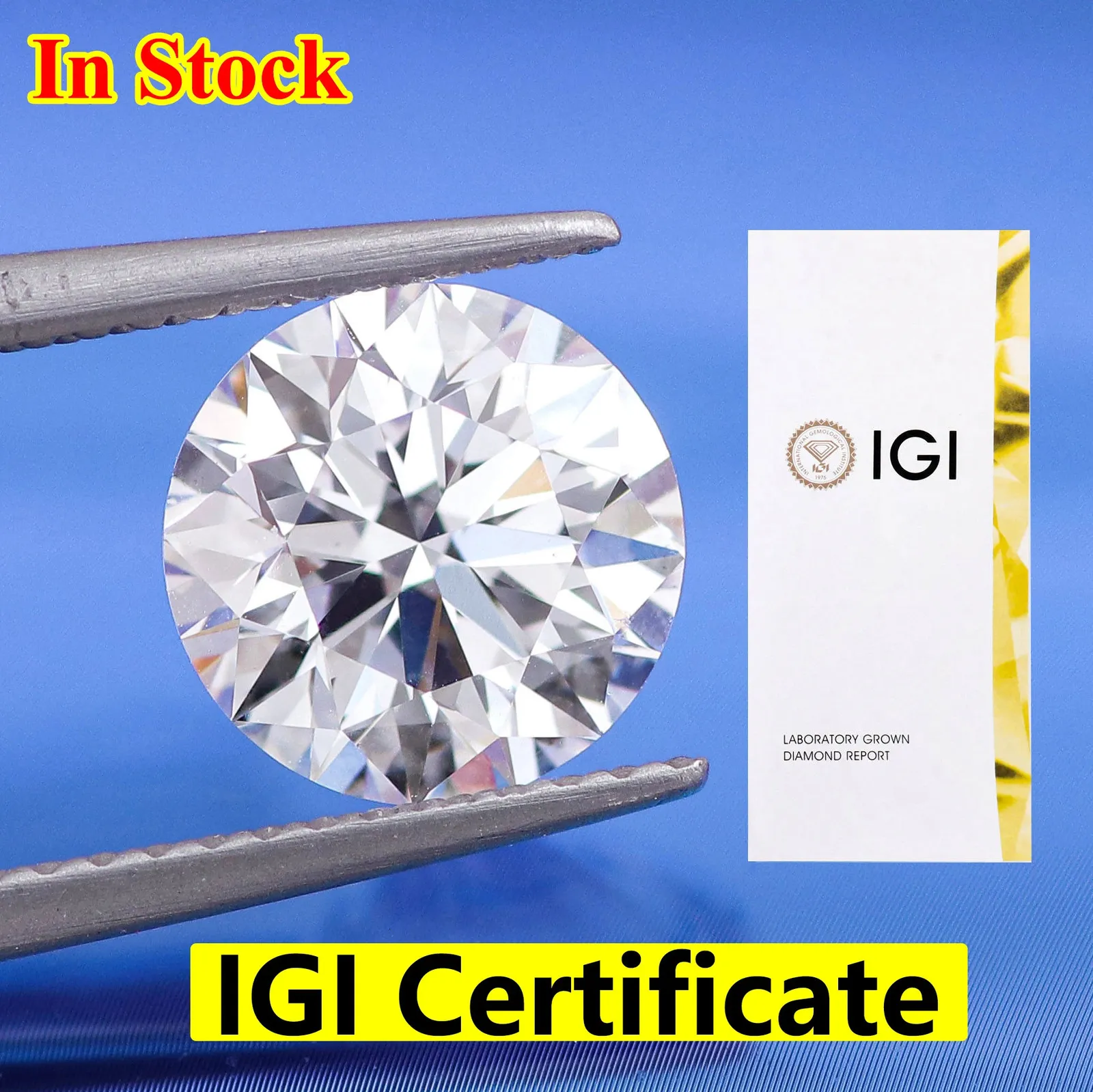 033CT HPHT CVD Lab Grown Diamond IGI GIA certificaat losse DEFG VVSSI edelsteen super wit voor bruiloft fijne sieraden ring 240106