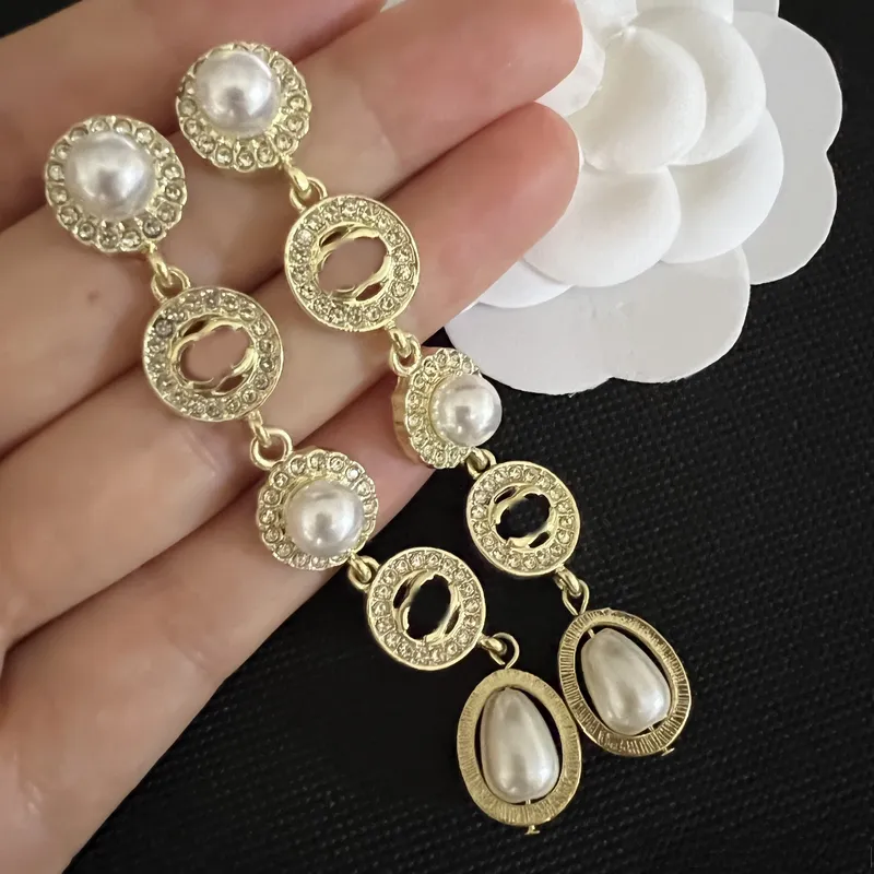 Marka wisiorek projektant kolczyków Pearl kolczyki dla kobiet prezent na imprezę 10 styl stylu