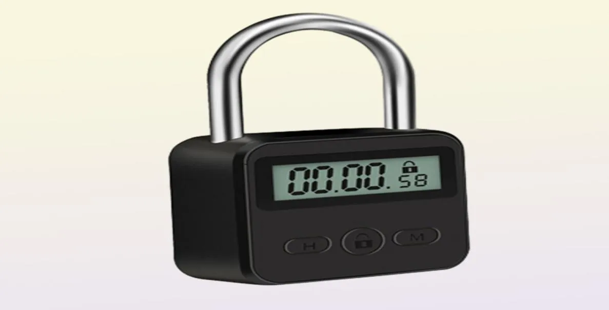 Lock USB LCD Display Metal Micro Electronic Rechargeable Timer Time Out MultiFunction Heavy Duty 2207255144347