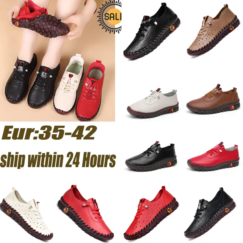 HOt Women's Leather Soft Tendon Flat Bottom Loafers Hand Sewing Driving Shoes Classic Walking Casual Slip on Loafers eur35-43