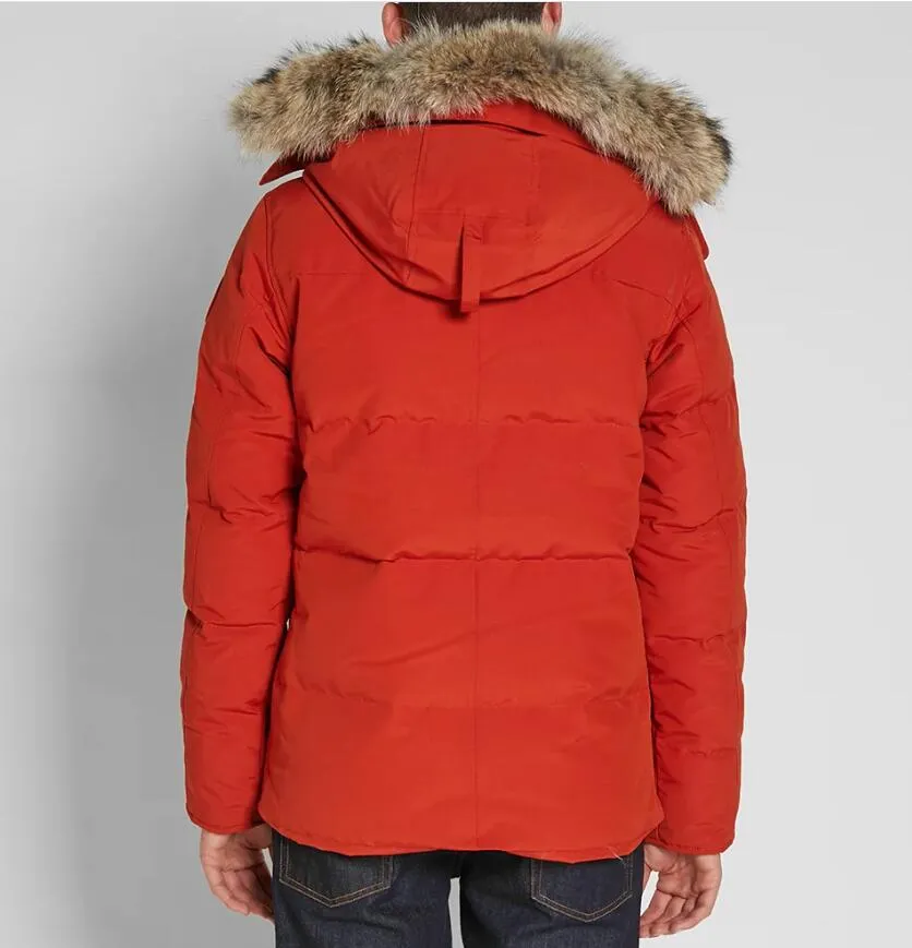 Giacche invernali da uomo in vera pelliccia di coyote, designer Homme Puffer Wyndham Windbreaker Jassen Outerwear con cappuccio Fourrure Manteau Brand Quality, lancio del prodotto_voghion.com