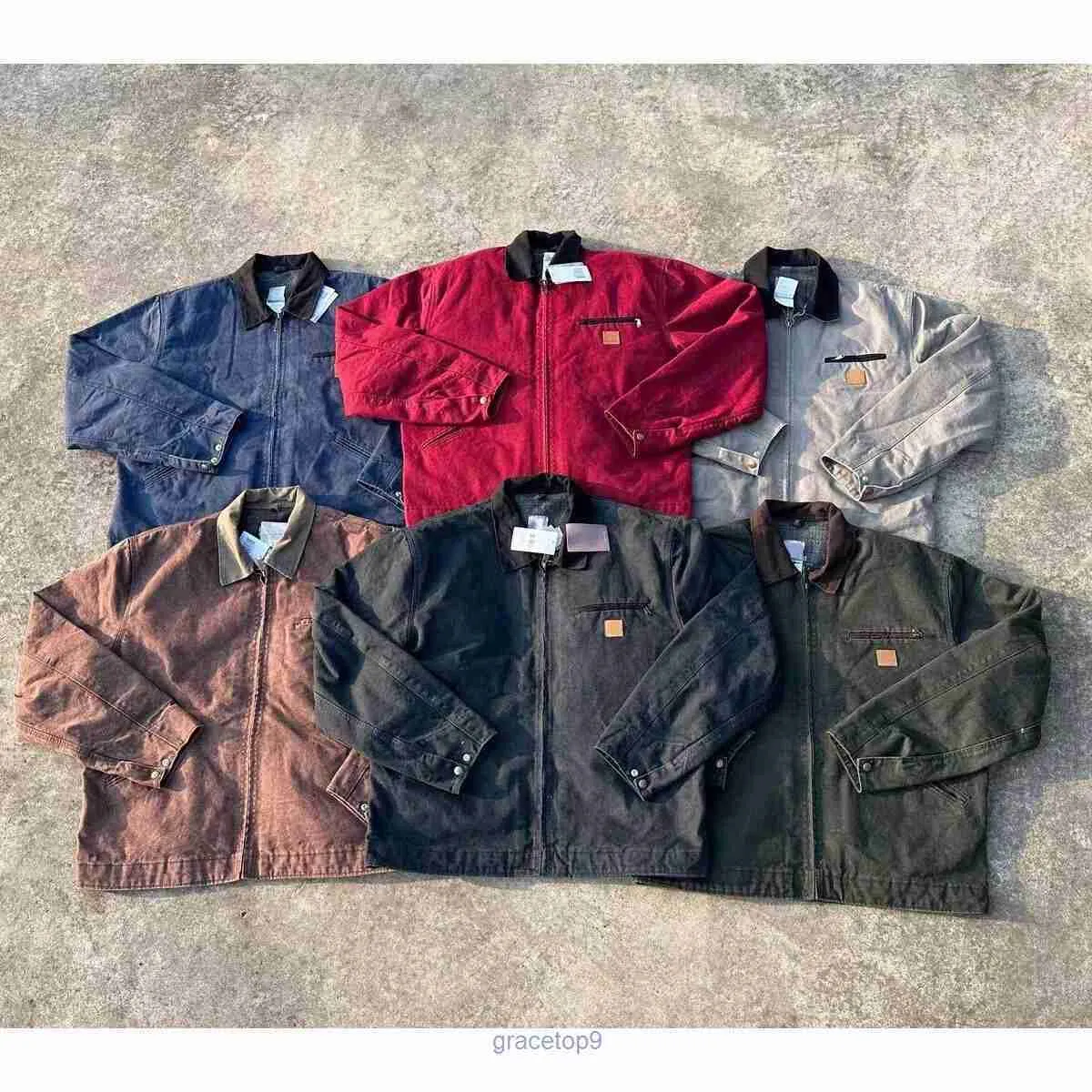 Ghm0 2024 New Mens Jacket Fashion Brand Carha J22 J97 Vintage Detroit with Cotton Clip Can Be Attached Y6y2