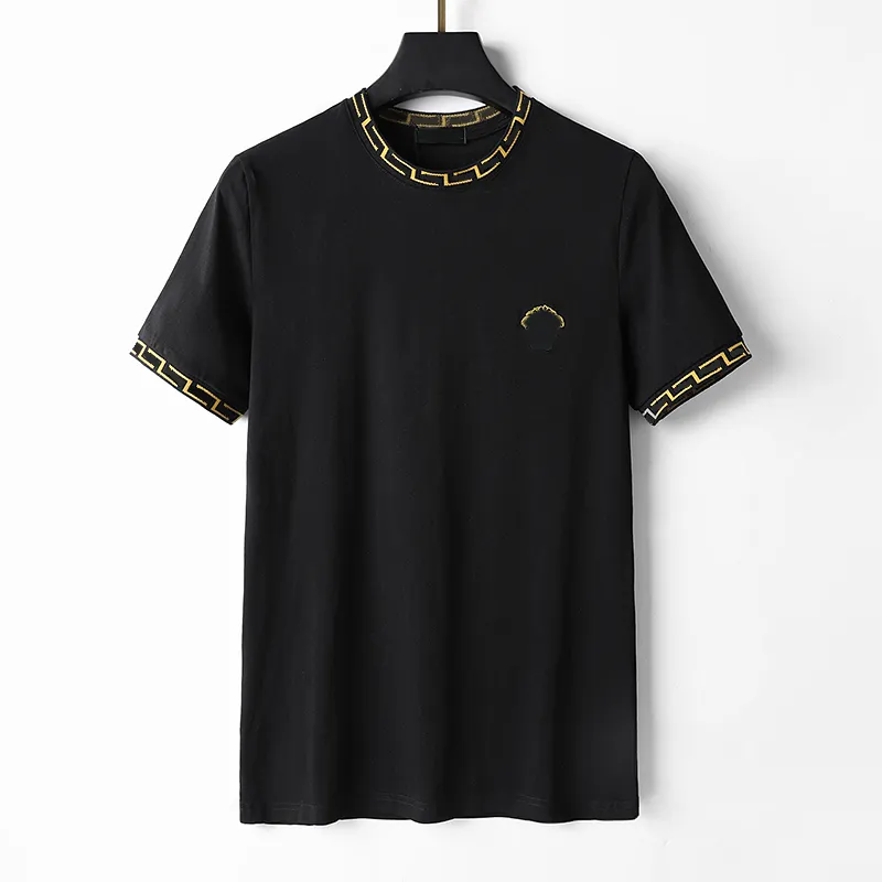 2024 Новая дизайнерская мужская футболка Классическая женская с вышивкой с коротким рукавом Уличная свободная повседневная футболка 100% Хлопок Мода Черно-белая Высокое качество Азиатский размер M-3XL