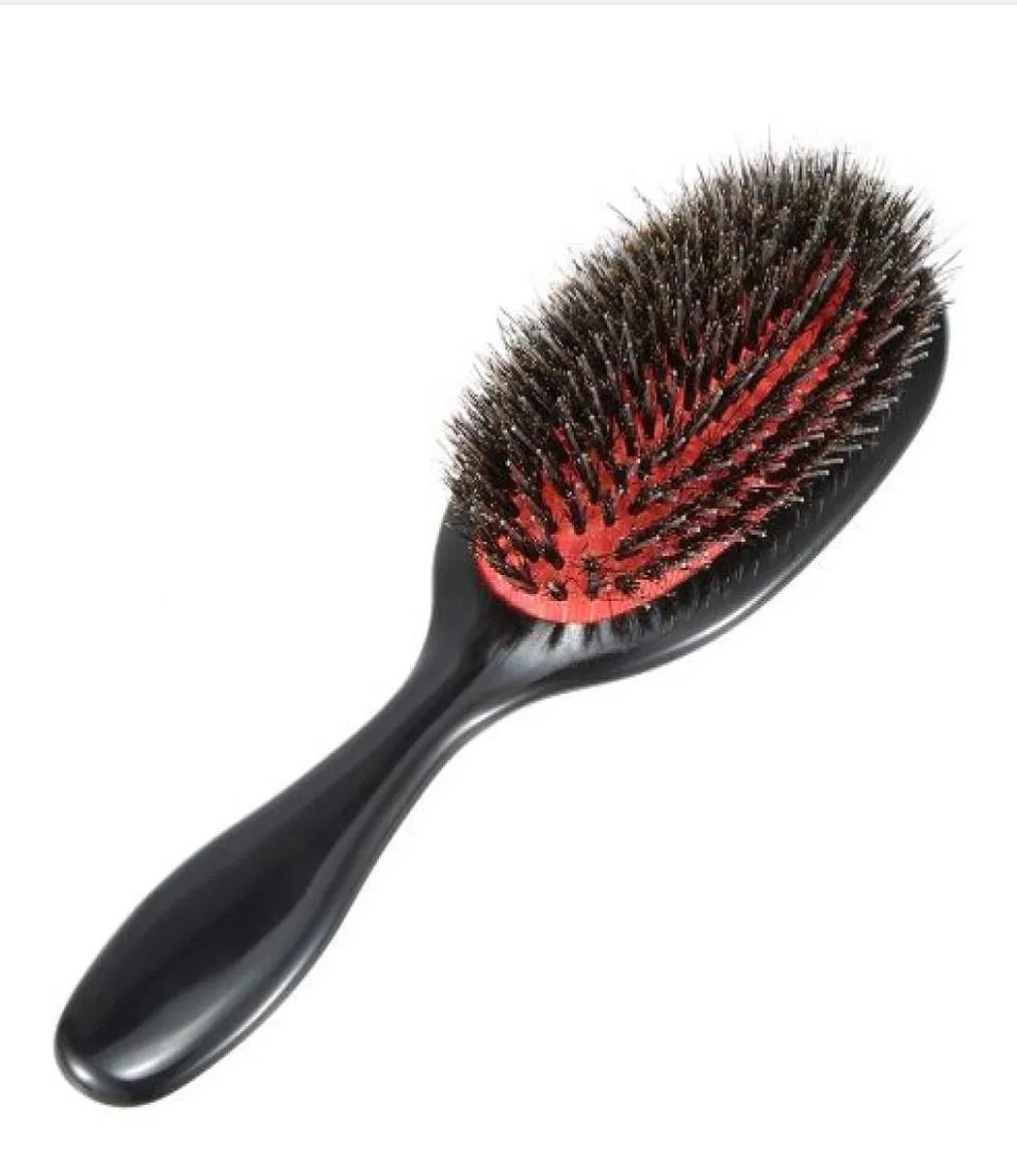 Boar Bristle Nylon Hair Comb Mini ABS مقبض مقبض مصارف الشعر المضادة للفرشاة