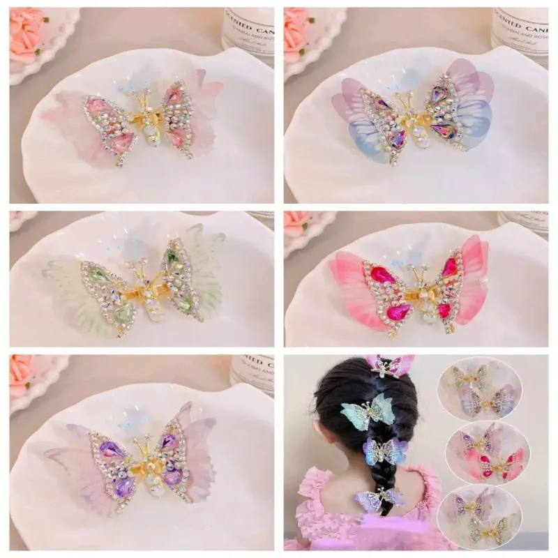 Accessoires de cheveux Clip Butterfly Fashion Hairpin Colorful Hanfu Korean Style Princess Wedding