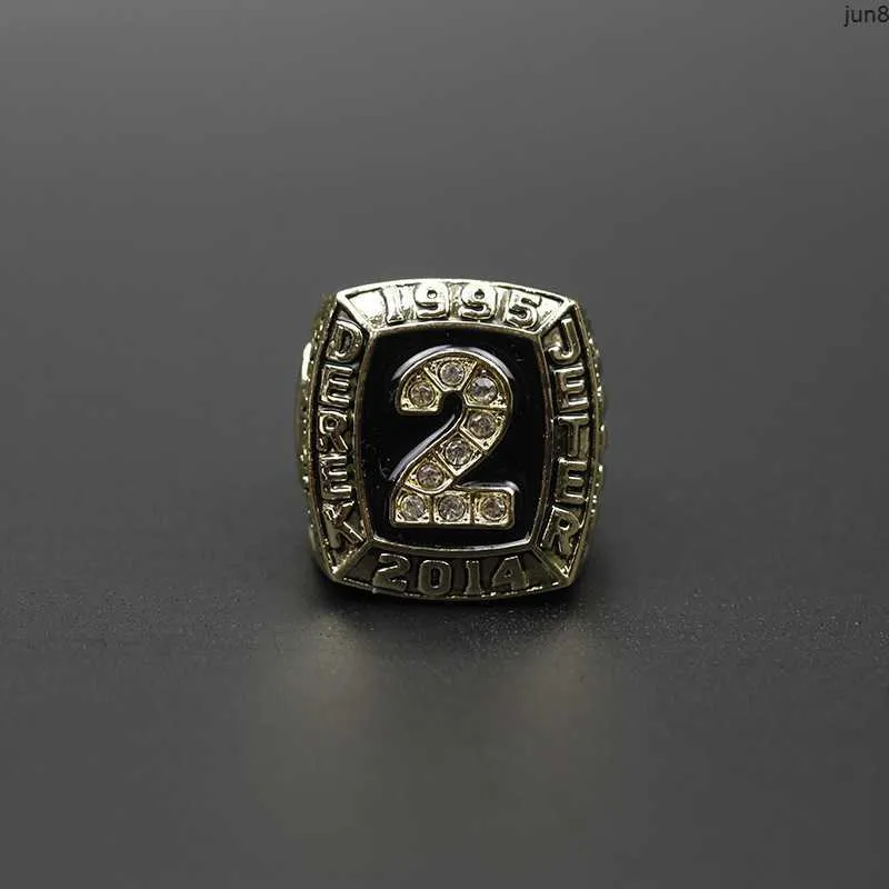 Rings Band MLB Baseball Hall of Fame 1995-2014 Yankees Star Derek Jeter #2 Championship Ring J9ou