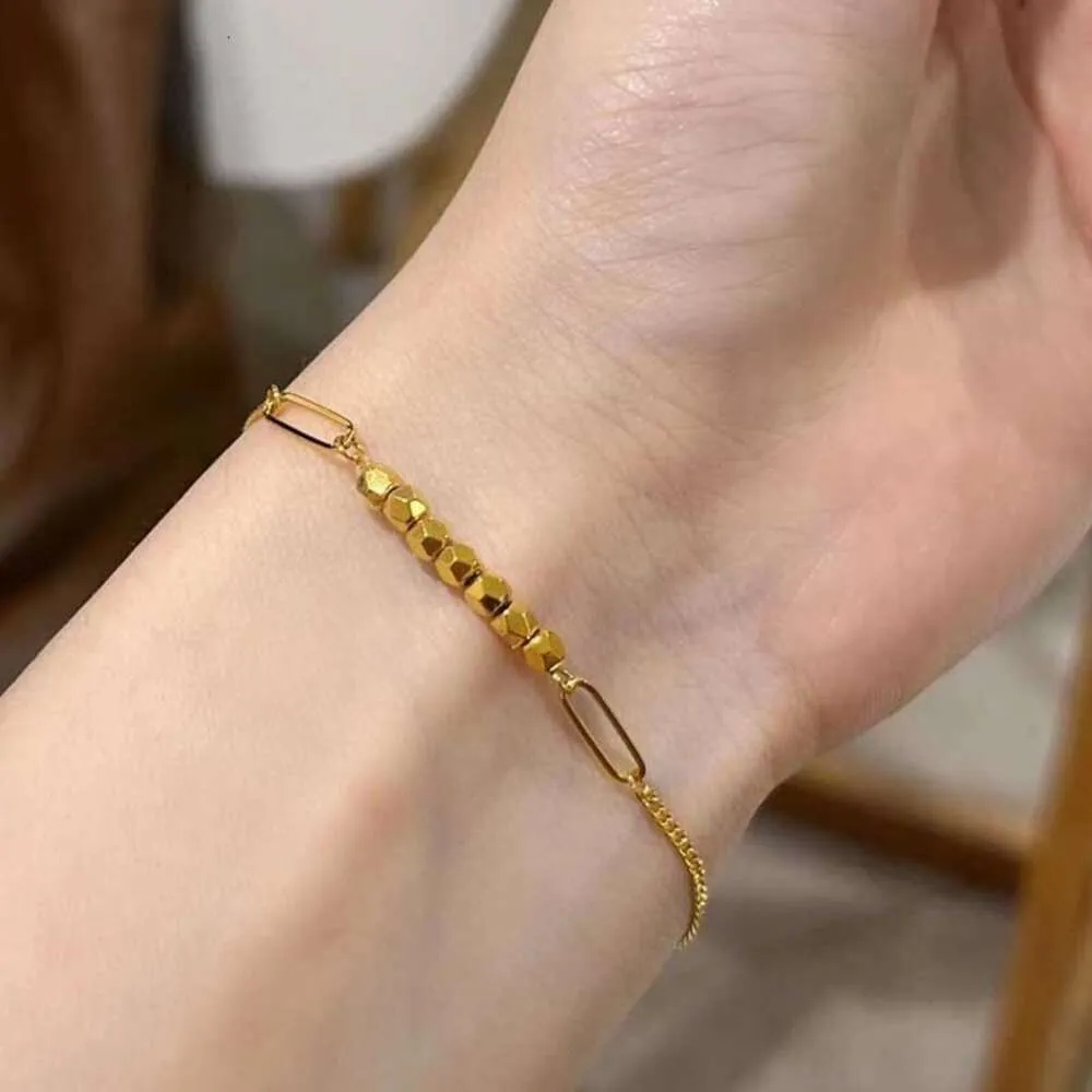 Few Pairs A Sier Girls Light Broken Gold Instagram Niche Design for Summer Bracelets