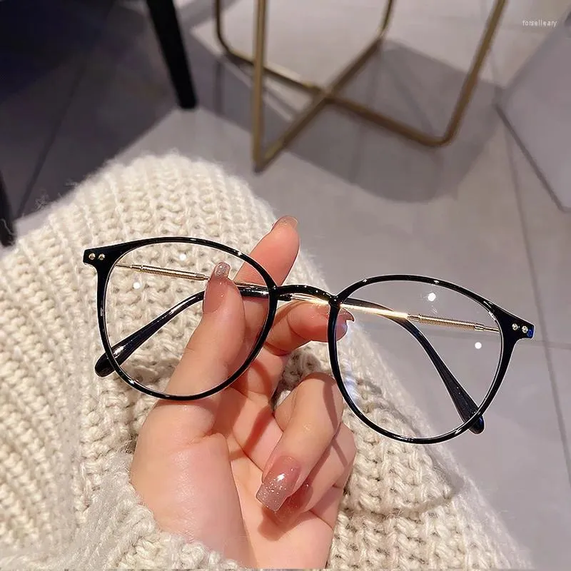 Okulary przeciwsłoneczne niebieskie światło okulary okrągłe okulary recepty w pobliżu wzroku moda unisex krótkowzroczność