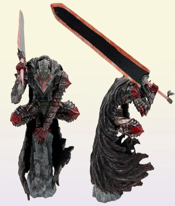 Anime Manga 25 cm Berserk Gutes L anime Figure Guts Berserker Armor Action Figure Berserk Black Swordsman Figurine Collection Model 6240012