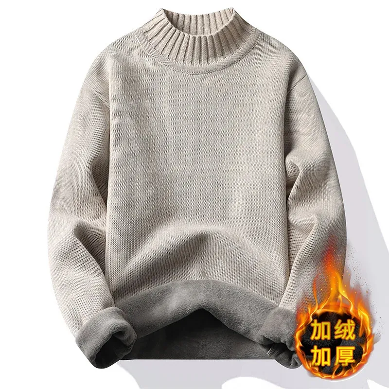 Zimowe polarowe polaru Knitover Knit Sweter wełniany plus aksamitne ubranie grubia zimna bluzka Koreańska moda Y2K Knitwear 240106