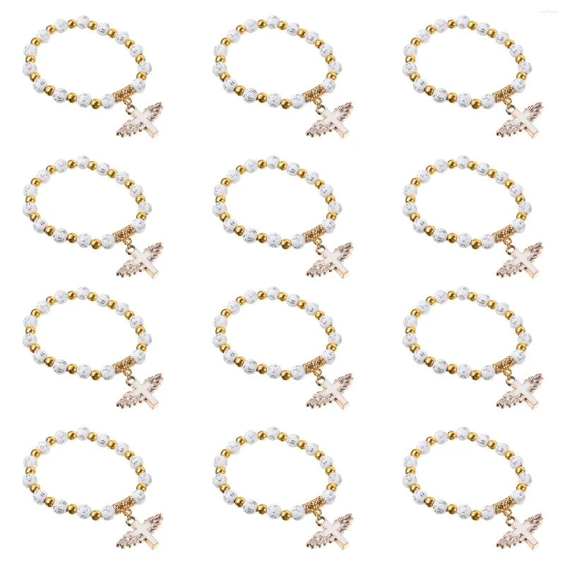 Charm Bracelets 12 Pcs Angel Rosary San Catholic Rosaries Jewelry Sets Men Jewellery Girl Gift