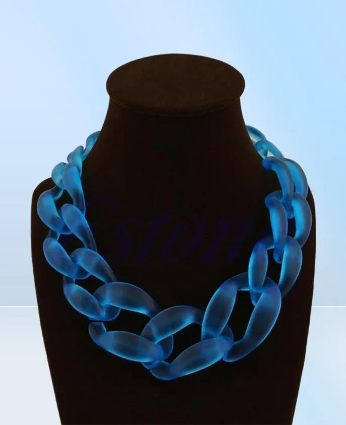 JAVRICK Lackingone collier acrylique gros ras du cou déclaration bavoir chaîne collier pendentifs 5 Color2744530